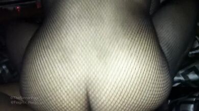 Reverse cowgirl on papi’s strap