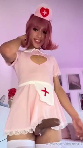 Kim nurse outfit accidental cum