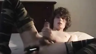 Twink amateur fucks bottle toy and cums hard