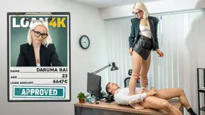 Blonde cheater gets fucked in office by loan manager
