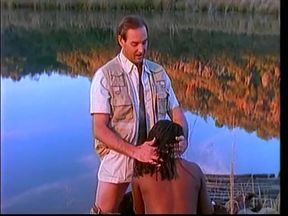 Classic white stud gets BJ from African slut then fucks her pussy