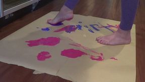 Flirty Feet - Painting with her feet