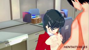 Art Online - Kirito x Naoha Boobjob Fuck in a table with crempie - Hentai 3D