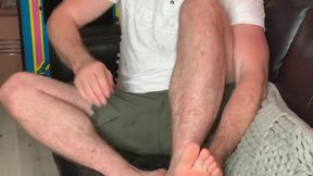 Socked feet smelling and tickling till my dick explodes