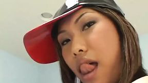 Gang bang with Thai skank and big cock group