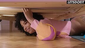 Jimmy Bud And Romy Indy In Oiled Up Ebony Cunt Massage Turns Into Him Fucking Her From Behind