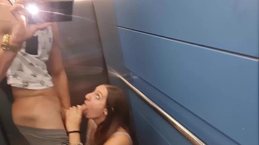 WE FUCKED IN A PUBLIC ELEVATOR!!!