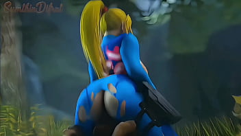 Samus Aran gets bred by K-9 Dog and BBC