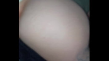 chubby white bitch bouncing on a rock hard black cock