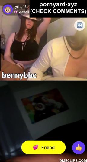 Amateur girl shows her reaction to webcam chat while giving a peek at homemade s