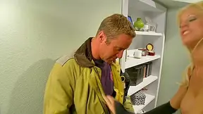 If you were this guy were would you cum on this blonde MILF slut?