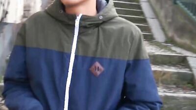 Cute young guy picked up outdoors to give a blowjob