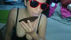 Food Porn Fantasy. Eating Cum