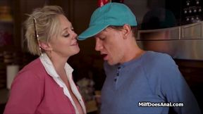 Eating out the tight ass of a busty housewife next door is a dream come