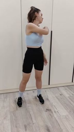 slender brunette started to masturbate after training