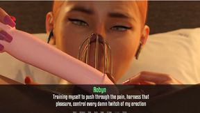 Anita's Internship - Gameplay - Roleplay - Shemale Rubbing on Table to Cum and Slapping Balls with Dildo