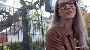 Charming Blonde in Glasses Captivates with a Fun Pickup Chat - Featuring Vivi Vallentine