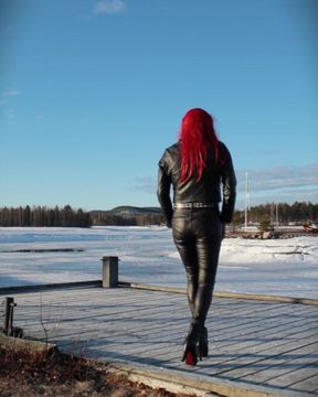 Having a walk in leather