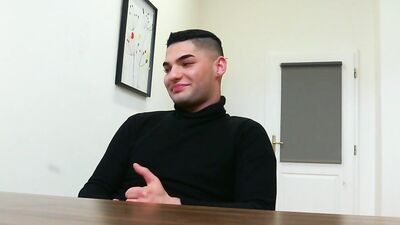 Handsome young guy comes to casting to suck dick and get rammed