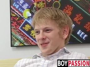 Blond twink Sky Sylvanus plays his dick and jerks off solo