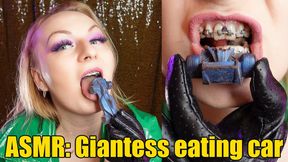 ASMR: mukbang fetish, Giantess eating car (720p)