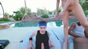 Blue eyes teen 18+ anal Tag Teaming my Step Mom's Pussy and Ass