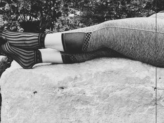Lace Socks Teasing Outdoors (Vintage)
