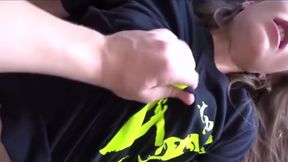 Guy shoots homemade porn with young girlfriend closeup...
