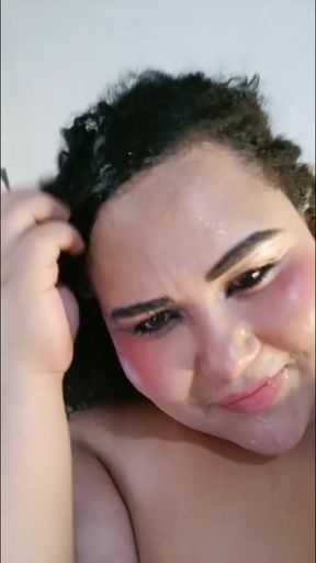 I love it when you leave my face full with your cum and it mixes with my saliva