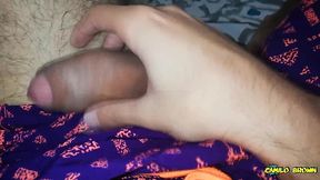 big cock jerking off in my sport pants and eating my cum - camilo brown