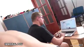 Dean Van Damme's massive cock fucking Sharon Lee missionary style in Paris