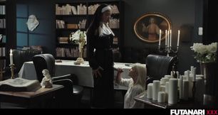 Nun Grows Futa Cock and Creampies Church Girl raw and dripping