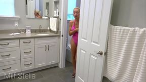 Big Boobs Blonde House Sitter Breaks Rules While Mom Was Away - MILF STELLA FREEBIE