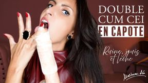 Double cum CEI en capote, Ruine, jouis et lèche