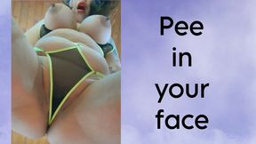 Pee in transparent lingerie