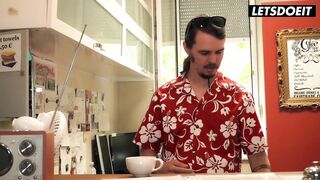 Cheating Slut Daphne Klyde Gets Railed by Big Dick Receptionist - HORNY HOSTEL