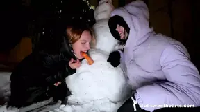 Two gorgeous new lesbians scissor and eat each other's pussy