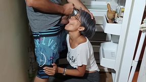 My step father leaves me taking care of his wife and I end up fucking her many times - Porn in Spanish.