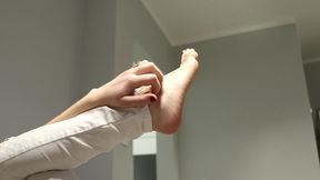 Feet Playing During Watching TV