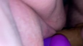 Husband fucks wife with cocksleeve