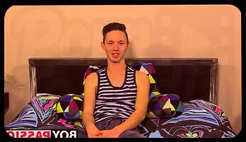 Horny Interview: Young Twink Plays With Pink Glass Dildo