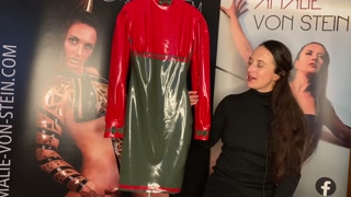 Latex haul of a gorgeous military look latexdress!
