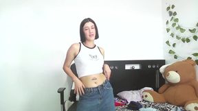 Esperanza Gomez's wet panties and big natural tits