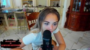 Asmr College Girl Licks Microphone