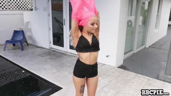 Louie Smalls Stretches Skylar Valentine's Tiny Blonde Body
