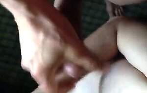 Feeding a daddy his liquid lunch in the back office