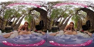 VR BANGERS Redhead Cosplayer Fucked In The Forest Jumanji XXX Parody Porn