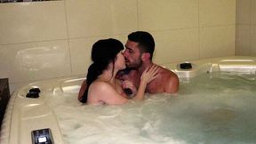 Gorgeous brunette Izzy Dark screwed from behind by big cock