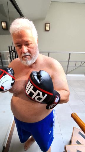 POV Stepdaddy Boss Boxer Training Session
