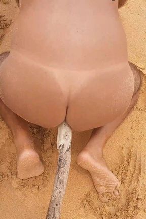 Horny Ladysilva Sticking a Cock in Your Ass on the Beach